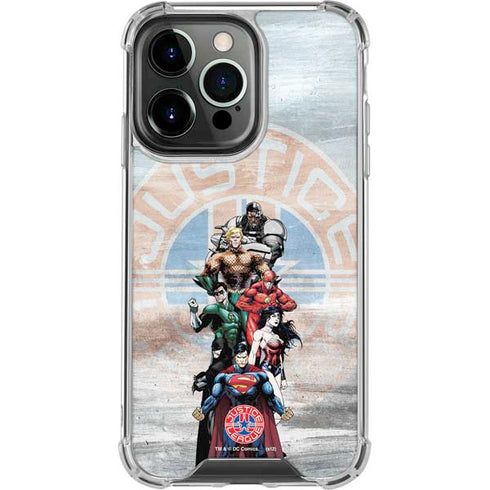 Justice League Heroes Stance 2 iPhone 16 Pro Clear Case